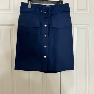 NWT Women’s Nine West Belted Patch-Pocket Skirt